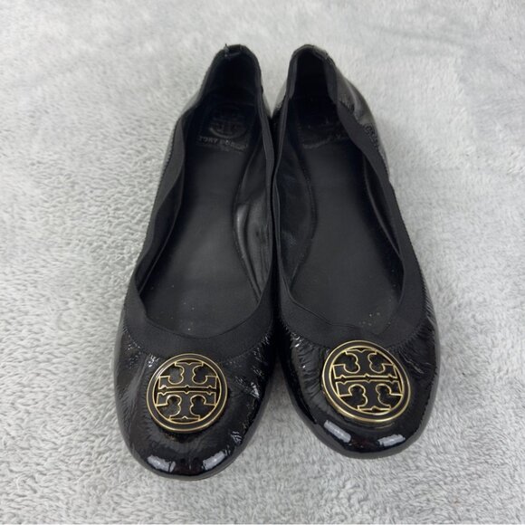 Tory Burch Caroline Black Patent Leather Ballet Flat US 11 - Picture 8 of 12